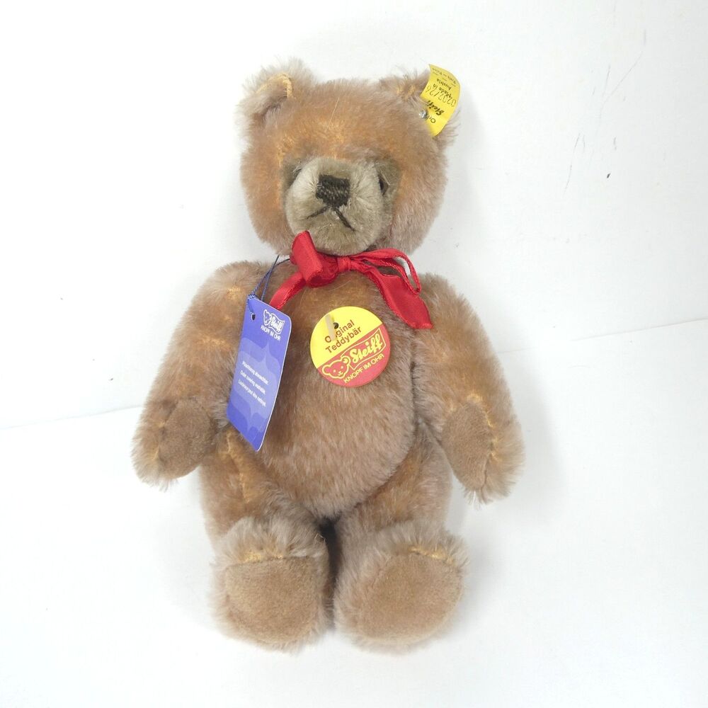 Steiff Teddy Bear Mohair Jointed NWT Vintage 10"